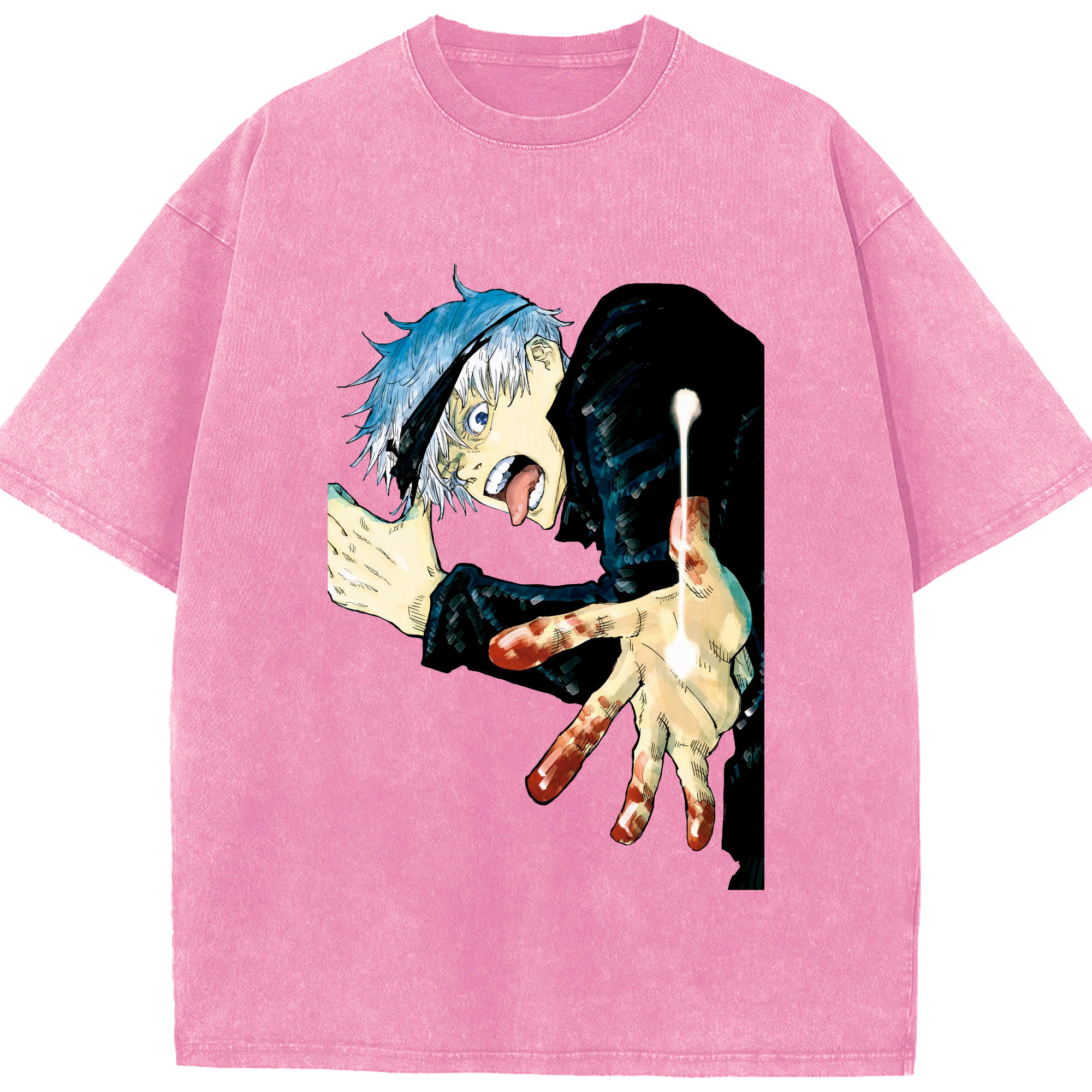 （画像用） 呪術廻戦 Jujutsu Kaisen 綿100% ヴィンテージ風 半袖Tシャツ（フロントプリント）